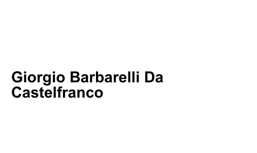Giorgio Barbarelli Da Castelfranco